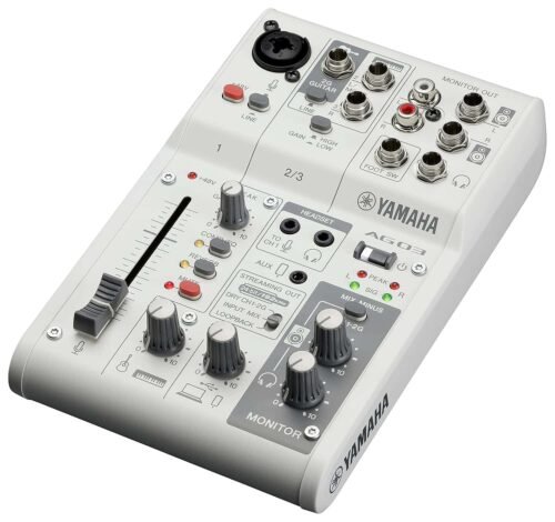 YAMAHA AG03MK2 Live Streaming Mixer - AG03MK2 - White YAMAHA AG03MK2 Live Streaming Mixer - AG03MK2 - White