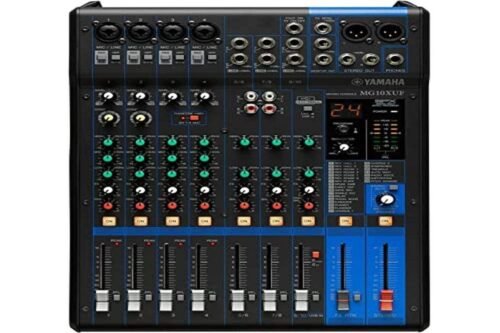 Yamaha MG10XUF 10-Channel USB Analog Mixer with SPX Effects, D-PRE Preamps & Faders – Black