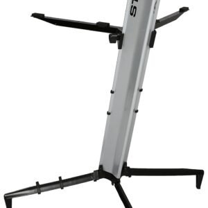 1300 02-S Silver 2 STAY Music Keyboard Stand Tower Model Two Arms 1300/02-S (Silver)