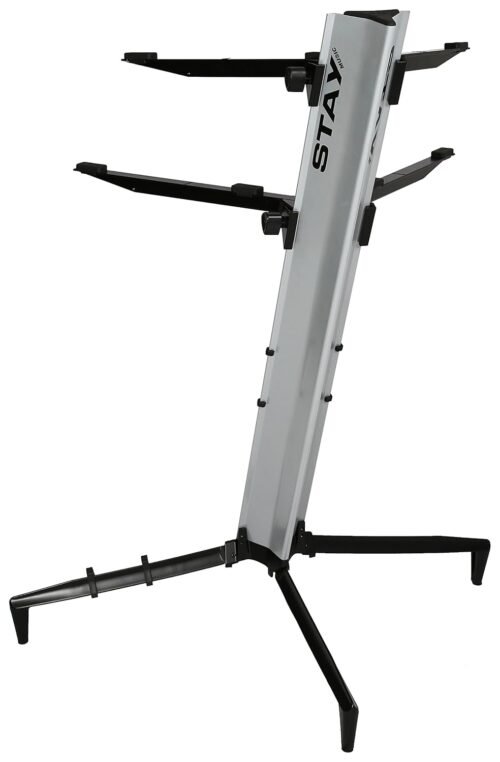 1300 02-S Silver 2 STAY Music Keyboard Stand Tower Model Two Arms 1300/02-S (Silver)