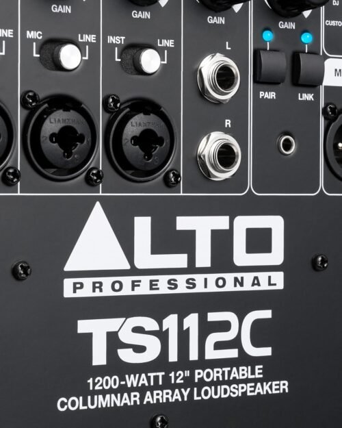 Alto TS112C 1200W Powered Column Array PA Speaker System with 5-Channel Digital Mixer