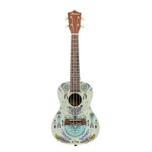 The Bamboo U-23 Indie New Generation Series Dreams Line Concert Ukulele is a premium concert-size ukulele crafted for musicians who want stylish design, smooth playability, and rich sound quality. Featuring the artistic Dreams Line finish inspired by modern indie culture, this ukulele offers a unique appearance that stands out during performances, practice sessions, and travel music experiences. Constructed with a high-quality sapele body, the Bamboo U-23 Indie delivers warm, balanced tones with clear projection and enhanced resonance. The walnut fingerboard ensures comfortable finger movement and smooth chord transitions, making it ideal for beginners, students, hobbyists, and professional performers. Its concert-size body produces fuller sound and improved comfort compared to traditional soprano ukuleles. Equipped with premium Aquila strings, this ukulele provides bright sound response, tuning stability, and long-lasting performance. The ox bone nut and saddle improve sustain and tonal clarity, while open gear tuning machines ensure accurate tuning adjustment for consistent playability. Designed for both style and performance, the Bamboo U-23 Indie Dreams Line Concert Ukulele includes a premium padded carry bag for easy portability and protection. Whether you are learning your first chords, recording music, performing live, or gifting a musical instrument, this ukulele offers the perfect combination of quality craftsmanship, artistic design, and enjoyable sound performance.