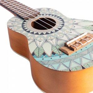 Bamboo U-23 Jade Soprano Ukulele New Generation Series, Mandala Line With Bag 4 Bamboo U-23 Jade Soprano Ukulele New Generation Series, Mandala Line With Bag