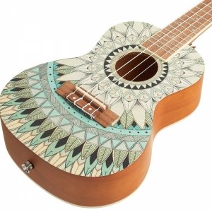 Bamboo U-23 Jade Soprano Ukulele New Generation Series, Mandala Line With Bag 6 Bamboo U-23 Jade Soprano Ukulele New Generation Series, Mandala Line With Bag