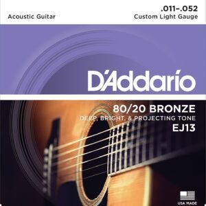 D’ADDARIO EJ13 D’ADDARIO EJ13 80/20 BRONZE ACOUSTIC GUITAR STRINGS, 011-052