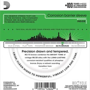 DAddario EZ890 Bronze Superlight Acoustic Guitar Strings