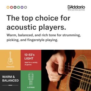 EJ26 2 D'Addario Acoustic Guitar String Phosphor Bronze .011-.052 Set EJ26
