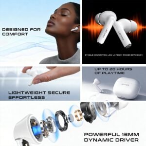 Lenyes AIR68 Wireless Earbuds - White