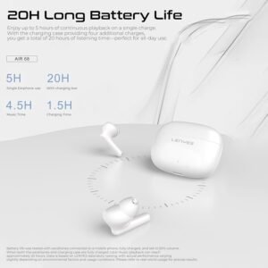 Lenyes AIR68 Wireless Earbuds - White