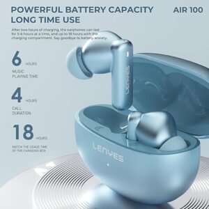 Lenyes Air100 ANC + ENC Wireless Earbuds - Blue