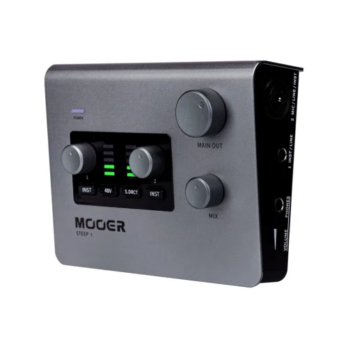 MOOER Steep Audio Interface for Recording, Stero Soud With 24bit/192 Khz Audio Ports and 2x Tpye-C 2x 1/4″ Trs Mono Jacks, Microphone/Headphones