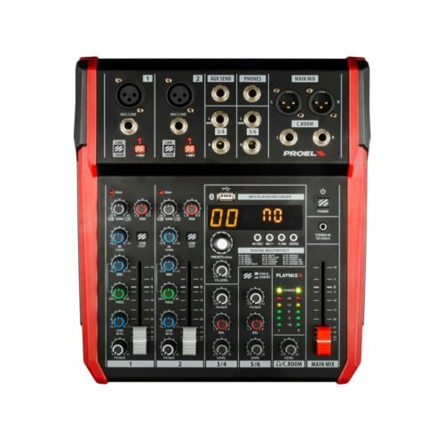 PLAYMIX6 2 Proel PLAYMIX6 6-Channel PA Mixer with DSP and USB-BT interface