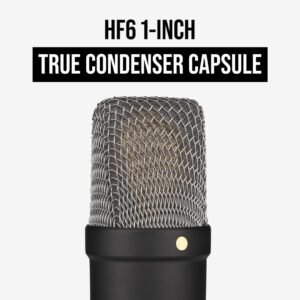 Rode Nt1 Signature Series Large-Diaphragm Condenser Microphone with Shock Mount, Pop Filter and XLR Cable for Music Production