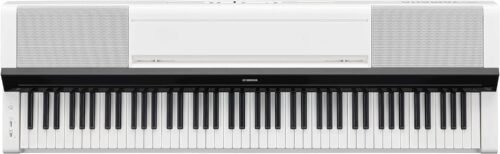 Yamaha PS500 88-key Smart Digital Piano w/Stream Lights Technology, PA500C Power Adapter and FC4A Sustain Pedal, White