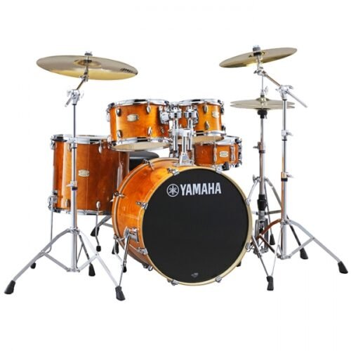 Yamaha SBP2F5 Stage Custom Birch 5-Piece Acoustic Drum Kit With Hardware HW680W - Honey Amber