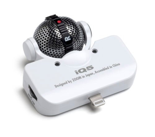 Zoom IQ5 Professional Stereo Microphone - White (3) Zoom IQ5 Professional Stereo Microphone - White