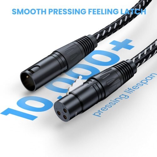 BlueRigger Premium XLR Pro Male to Female Balanced Shielded Cable (50 Feet/15 Meters) for Mic, Amplifier Mixer 50 feet