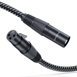 BlueRigger Premium XLR Pro Male to Female Balanced Shielded Cable (50 Feet/15 Meters) for Mic, Amplifier Mixer 50 feet