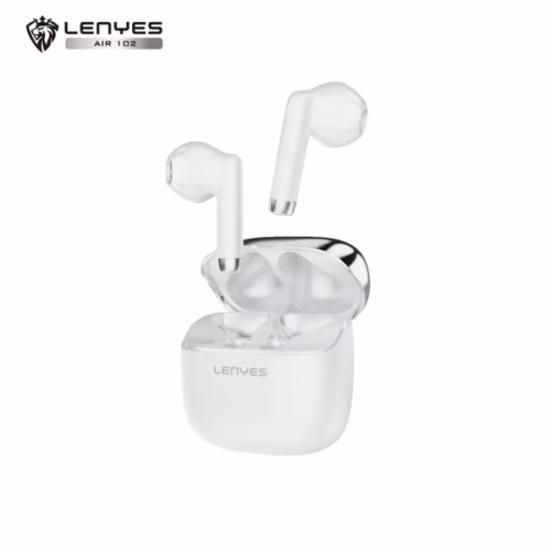 Lenyes AIR 102 WHT TWS 8 hours Battery Life (White)