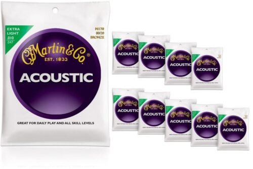 Martin M170 80/20 Bronze Extra Light Acoustic Guitar String – 10-47