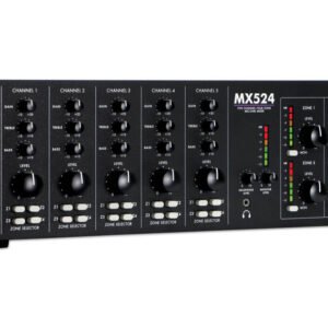 ART Pro Audio MX524 MX524 Five Channel Four Zone Mixer (2) ART Pro Audio MX524 MX524 Five Channel Four Zone Mixer