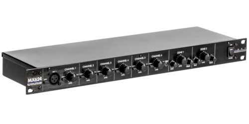 ART Pro Audio MX624 6-Channel Rackmount Zone Mixer (3) ART Pro Audio MX624 6-Channel Rackmount Zone Mixer