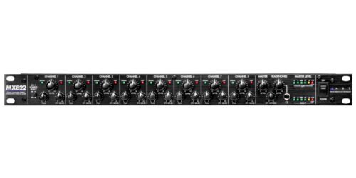 ART Pro Audio MX822 8 Channel Stereo Rackmount Mixer