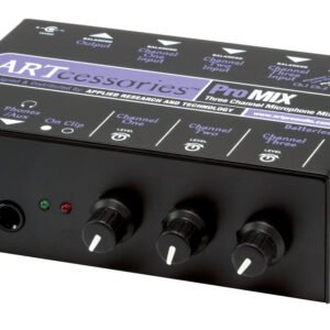 ART Pro Audio PROMIX 3-Channel Battery AC-Powered Mini Mixer (2) ART Pro Audio PROMIX 3-Channel Battery / AC-Powered Mini Mixer