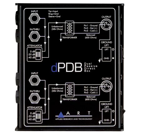 ART Pro Audio dPDB 2-Channel Passive Direct Box