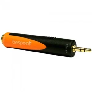 Bespeco SLAD140 3.5mm Male Stereo Jack to 6.3mm Female Stereo Jack Adapter, Black