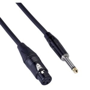 Bespeco RKJXF600 Microphone Cable 6M Length Jack Mono to XLR Female