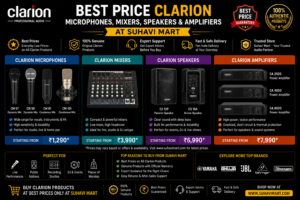 Best Price Clarion Microphones, Mixers, Speakers & Amplifiers at Suhavi Mart