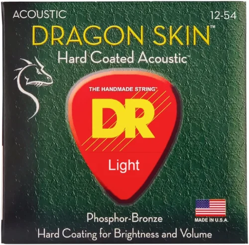 DR Strings DSA-12 Dragon-Skin Phosphor Bronze Coated Acoustic Strings – .012-.054 Medium DR Strings DSA-12 Dragon-Skin Phosphor Bronze Coated Acoustic Strings – .012-.054 Medium