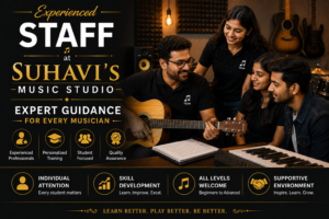 Experienced Staff at Suhavi's Music Studio Expert Guidance for Every Musician