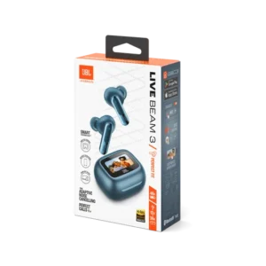 JBL Live Beam 3 True wireless noise-cancelling earbuds - Blue (1) JBL Live Beam 3 True wireless noise-cancelling earbuds - Blue