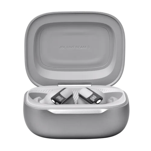 JBL Live Beam 3 True wireless noise-cancelling earbuds - Silver (6) JBL Live Beam 3 True wireless noise-cancelling earbuds - Silver