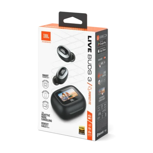 JBL Live Buds 3 Earbuds True Wireless Noise Cancelling - Black (1) JBL Live Buds 3 Earbuds True Wireless Noise Cancelling - Black