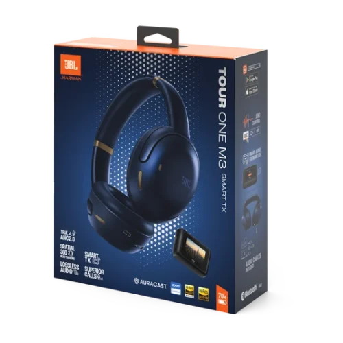 JBL Tour One M3 Smart Tx wireless over-ear Noise Cancelling headphones - Blue JBL Tour One M3 Smart Tx wireless over-ear Noise Cancelling headphones - Blue