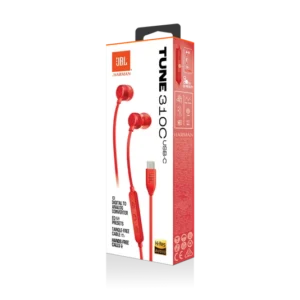 JBL Tune 310C USB-C Wired In-Ear Headphones - Red (1) JBL Tune 310C USB-C Wired In-Ear Headphones - Red