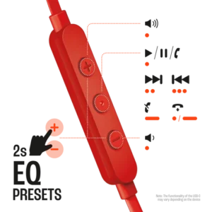 JBL Tune 310C USB-C Wired In-Ear Headphones - Red (8) JBL Tune 310C USB-C Wired In-Ear Headphones - Red