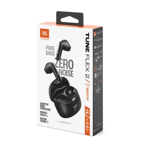 JBL Tune Flex 2 True Wireless Noise Cancelling Earbuds - Black