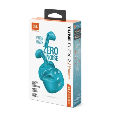 JBL Tune Flex 2 True Wireless Noise Cancelling Earbuds - Turquoise