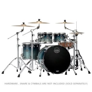 Mapex SR529XRJ Saturn 4-Pcs Acoustic Drum Mapex SR529XRJ Saturn 4-Pcs Acoustic Drum Hybrid Shell Pack Without Snare - Teal Blue Fade