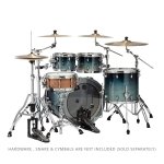 Mapex SR529XRJ Saturn 4-Pcs Acoustic Drum1 Mapex SR529XRJ Saturn 4-Pcs Acoustic Drum Hybrid Shell Pack Without Snare - Teal Blue Fade
