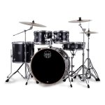 Mapex Venus 5-Pcs Hybrid Acoustic Drum Kit VE5295FTCVH 1 Mapex Venus 5-Pcs Hybrid Acoustic Drum Kit VE5295FTCVH With Cymbals Hardware and Throne - Black Galaxy Sparkle