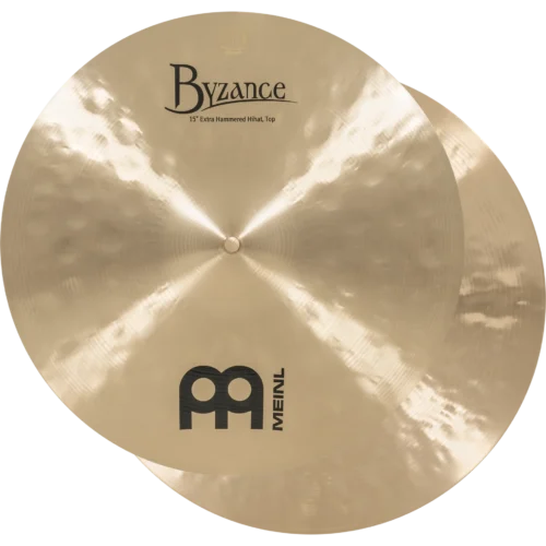 Meinl, Cymbals, Byzance, Traditional, Extra Hammered HiHat 15" (38cm) B15EHH