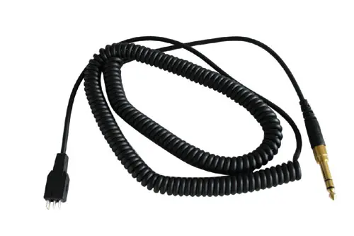 WK 250.07 Coiled connecting cable with mini jack plug 3.5 mm & adapter 6.35 mm