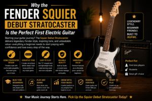 Why the Fender Squier Debut Stratocaster Is the Perfect First Electric Guitar