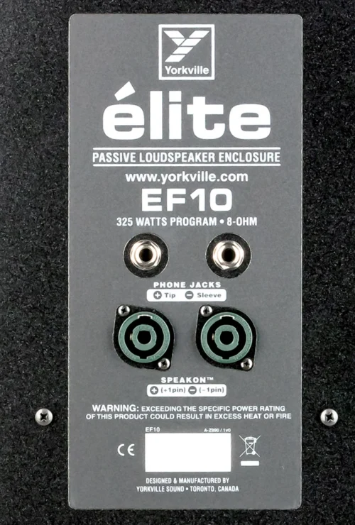 Yorkville Sound EF10 Elite 10” Unpowered Loudspeaker (2) Yorkville Sound EF10 Elite 10” Unpowered Loudspeaker