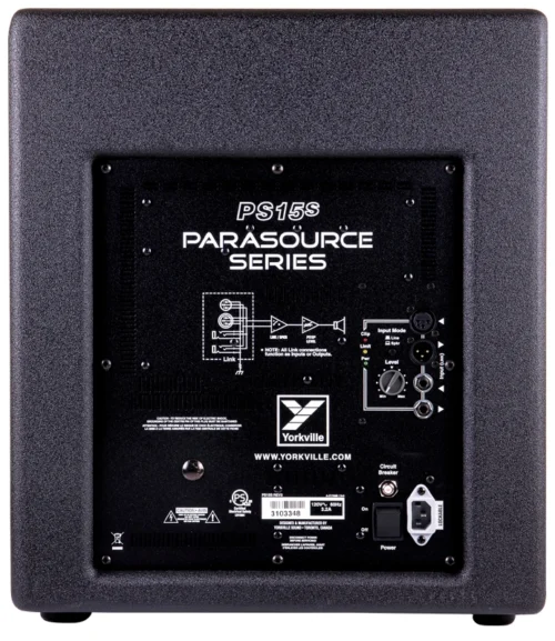 Yorkville Sound PS15S Parasource 15 Powered Subwoofer (2) Yorkville Sound PS15S Parasource 15" Powered Subwoofer